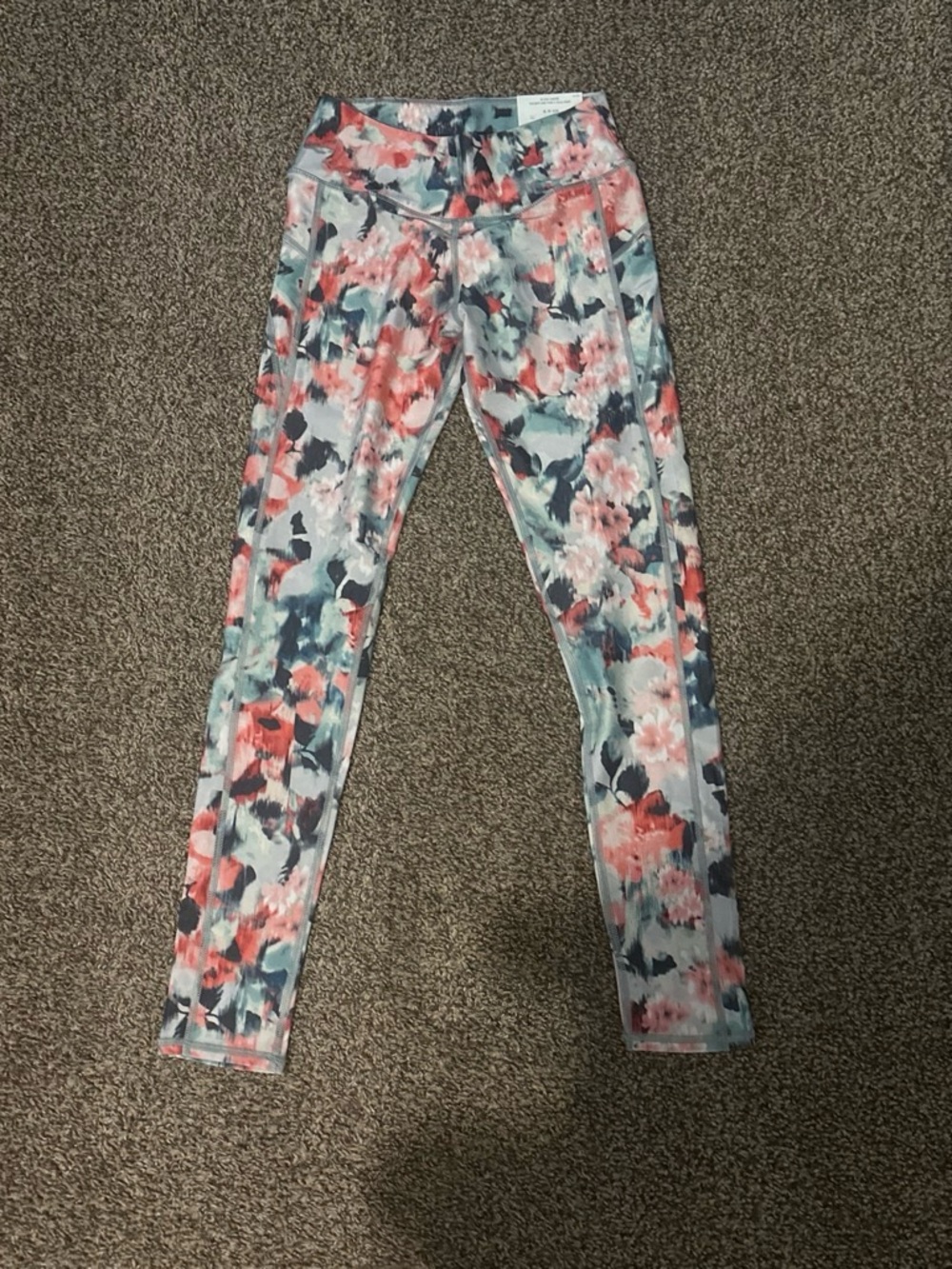 American Eagle Outfitters Floral Performance Jeggings - Pink & Blue